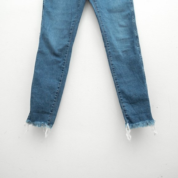 Madewell High Rise Raw Hem Button Fly Skinny Jeans - Picture 4 of 6